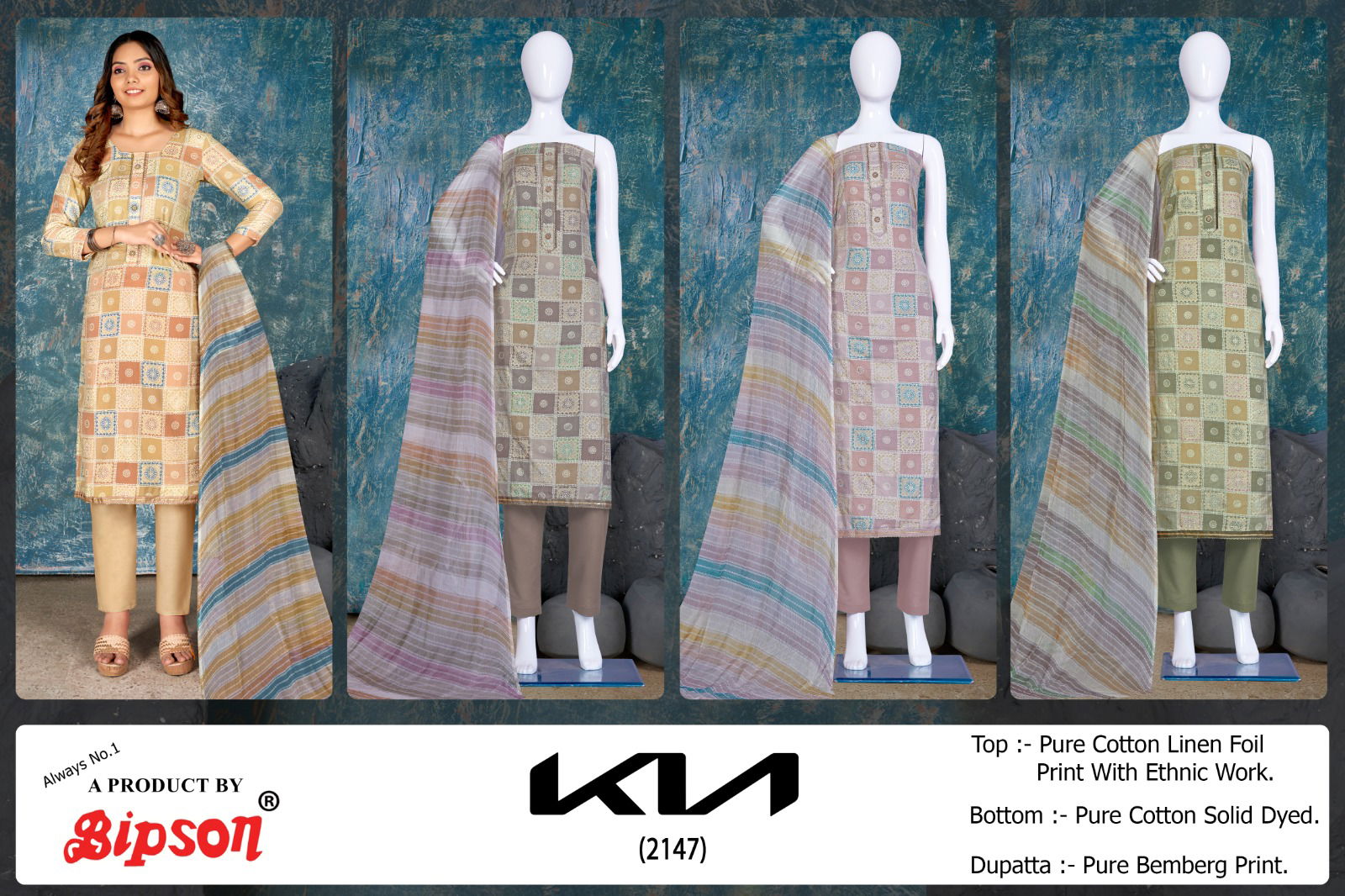 Kia 2147 By Bipson Readymade Salwar Suit Catalog